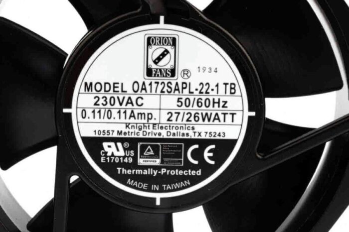 8009691728 Axial Fan, 230 V ac, AC Operation, 387.4m³/h, 28W, 180mA Max, 172 x 150 x 38mm Hirschmann — изображение 5