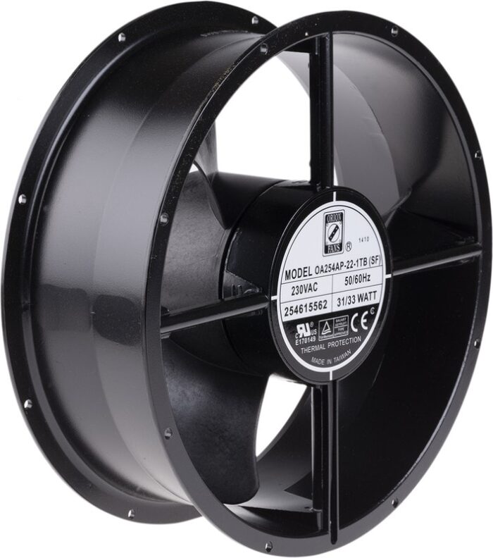 8009692109 Axial Fan, 230 V ac, AC Operation, 934.4m³/h, 33W, 140mA Max, 254 (Dia.) x 89mm Hirschmann — изображение 3