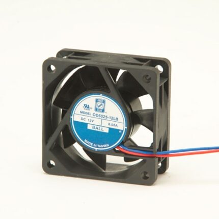 8009692110 Axial Fan, 12 V dc, DC Operation, 40.8m³/h, 2.8W, 230mA Max, IP55, 60 x 60 x 25mm Hirschmann