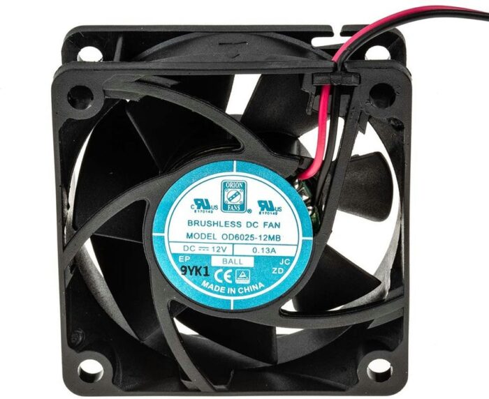 8009693888 Axial Fan, 12 V dc, DC Operation, 30.63m³/h, 1.7W, 130mA Max, 60 x 60 x 25mm Hirschmann — изображение 4