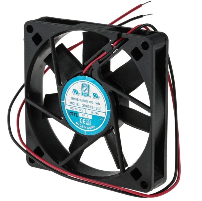 8009693891 Axial Fan, 12 V dc, DC Operation, 34m³/h, 1.1W, 90mA Max, 80 x 80 x 15mm Hirschmann — изображение 3