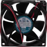 8009693895 Axial Fan, 12 V dc, DC Operation, 52.7m³/h, 1.45W, 130mA Max, 80 x 80 x 25mm Hirschmann