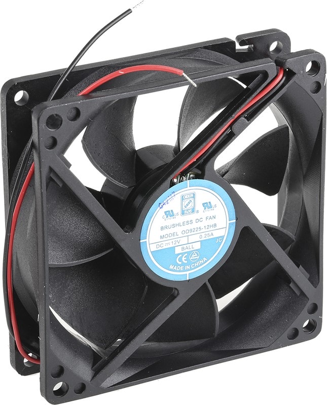 doc041031255 8009693899 Axial Fan, 12 V dc, DC Operation, 90m³/h, 3W, 240mA Max, 92.5 x 92.5 x 25mm () Hirschmann — изображение 1