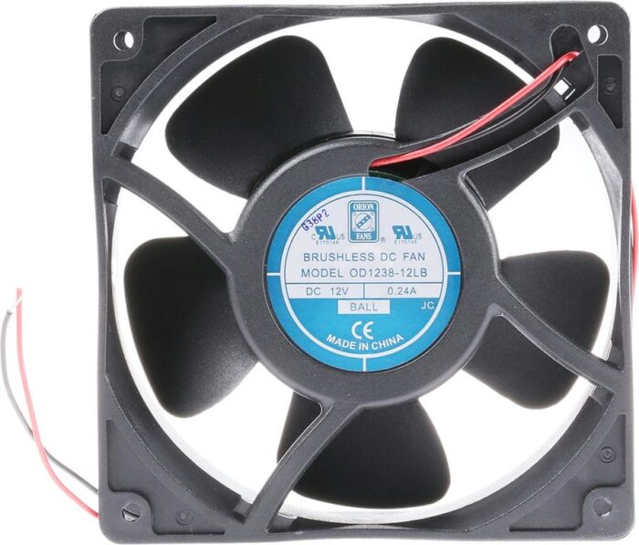 8009693901 Axial Fan, 12 V dc, DC Operation, 124m³/h, 3W, 240mA Max, 120 x 120 x 38mm Hirschmann — изображение 4