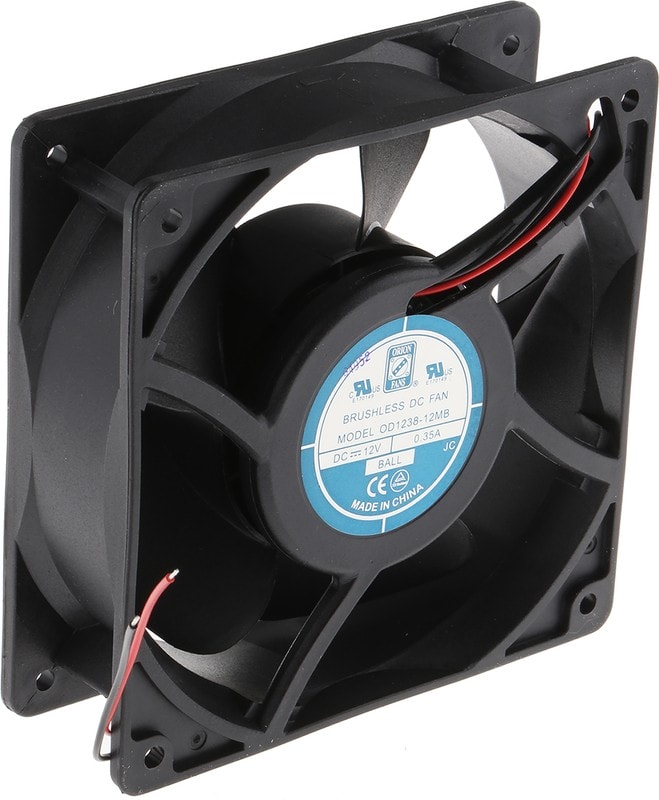doc041031285 8009693902 Axial Fan, 12 V dc, DC Operation, 161.4m³/h, 4W, 350mA Max, 120 x 120 x 38mm Hirschmann — изображение 1