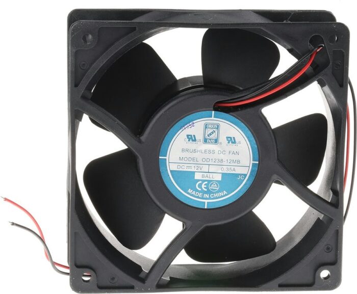 8009693902 Axial Fan, 12 V dc, DC Operation, 161.4m³/h, 4W, 350mA Max, 120 x 120 x 38mm Hirschmann — изображение 4
