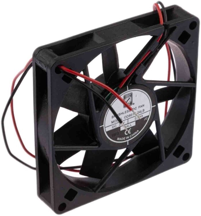 8009693911 Axial Fan, 24 V dc, DC Operation, 39.1m³/h, 2.4W, 60mA Max, 80 x 80 x 15mm Hirschmann — изображение 3
