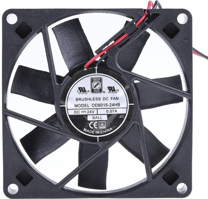 8009693913 Axial Fan, 24 V dc, DC Operation, 51m³/h, 4.6W, 100mA Max, 80 x 80 x 15mm Hirschmann — изображение 4