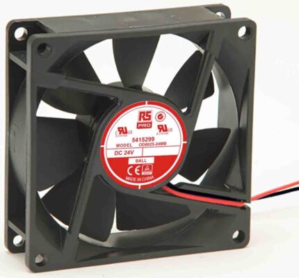 8009693915 Axial Fan, 24 V dc, DC Operation, 52.7m³/h, 1.67W, 60mA Max, 80 x 80 x 25mm Hirschmann