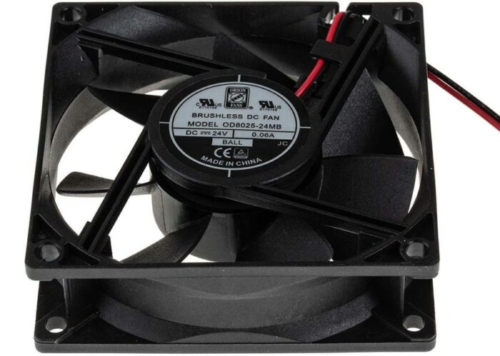 8009693915 Axial Fan, 24 V dc, DC Operation, 52.7m³/h, 1.67W, 60mA Max, 80 x 80 x 25mm Hirschmann — изображение 4