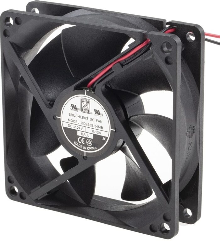 8009693918 Axial Fan, 24 V dc, DC Operation, 74.8m³/h, 2.9W, 90mA Max, 92.5 x 92.5 x 25mm Hirschmann — изображение 3