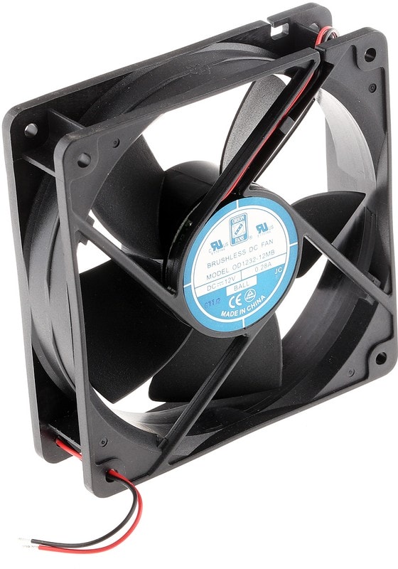doc041031583 8009693922 Axial Fan, 12 V dc, DC Operation, 181.8m³/h, 3.4W, 500mA Max, 120 x 120 x 32mm Hirschmann — изображение 1