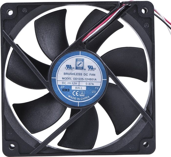 8009693982 Axial Fan, 12 V dc, DC Operation, 151.2m³/h, 5W, 370mA Max, 120 x 120 x 25mm () Hirschmann — изображение 4