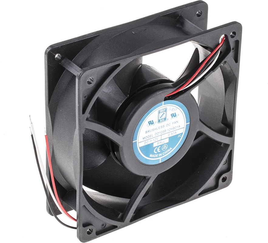 doc041031725 8009693985 Axial Fan, 12 V dc, DC Operation, 178.4m³/h, 6W, 500mA Max, 120 x 120 x 38mm Hirschmann — изображение 1