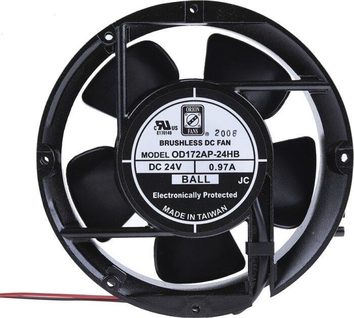 8009693988 Axial Fan, 24 V dc, DC Operation, 399.3m³/h, 23W, 970mA Max, 172 x 51mm Hirschmann — изображение 5