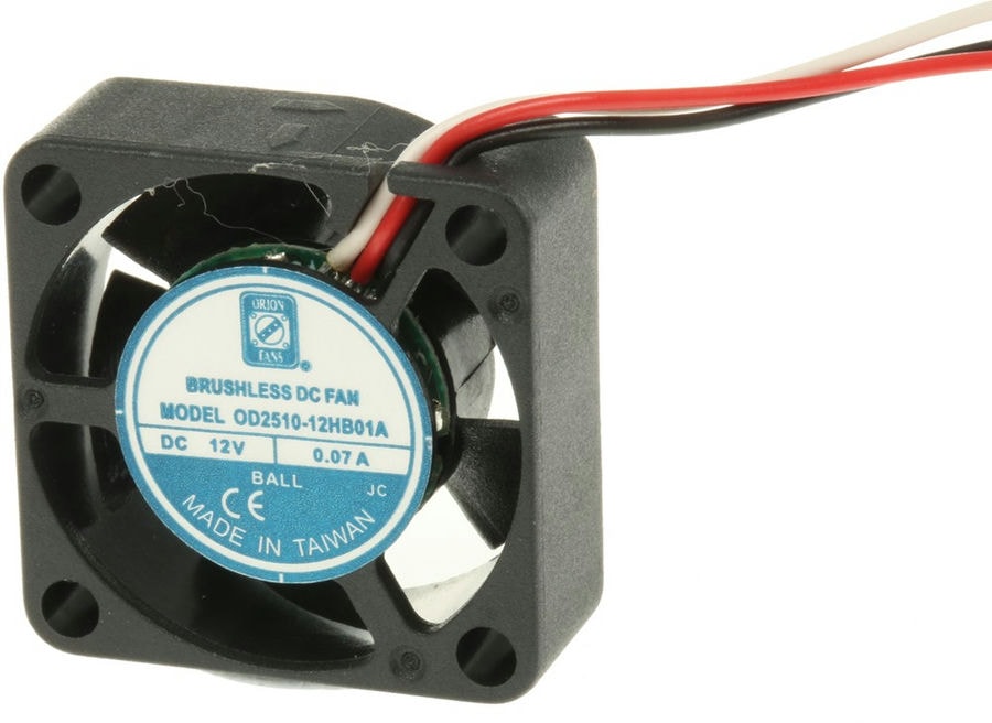 doc041031789 8009693993 Axial Fan, 12 V dc, DC Operation, 4.6m³/h, 840mW, 90mA Max, 25 x 25 x 10mm Hirschmann — изображение 1