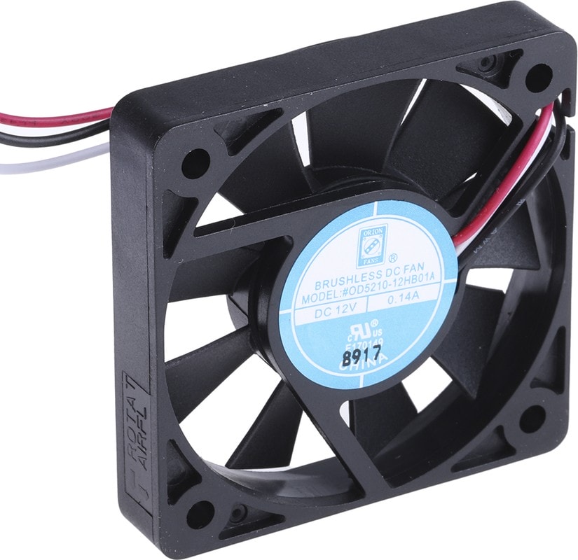 doc041031980 8009694011 Axial Fan, 12 V dc, DC Operation, 20.4m³/h, 1.68W, 140mA Max, 52 x 52 x 10mm Hirschmann — изображение 1