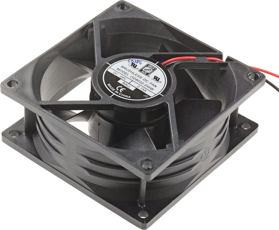 doc041032024 8009694015 Axial Fan, 24 V dc, DC Operation, 84.9m³/h, 2.2W, 120mA Max, 80 x 80 x 32mm Hirschmann — изображение 1