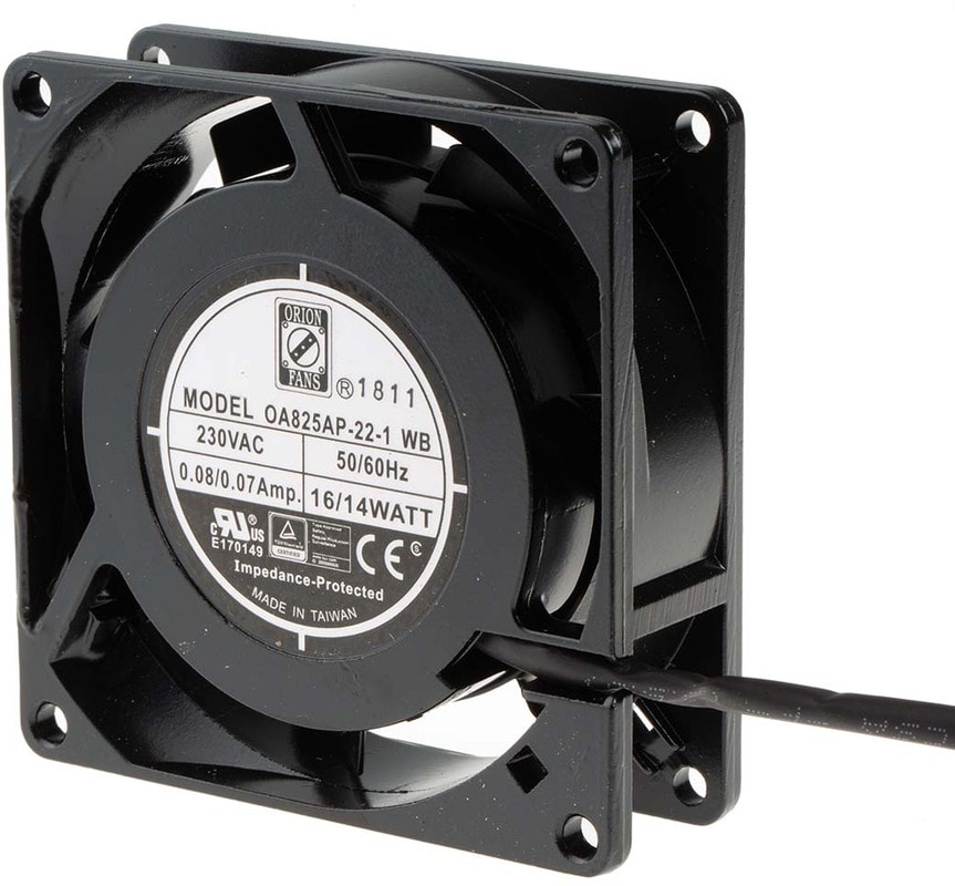 doc041033970 8009695599 Axial Fan, 230 V ac, AC Operation, 25cfm, 9W, 70mA Max, 80 x 80 x 26mm Hirschmann — изображение 1