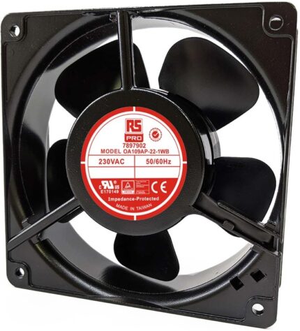 8009695602 Axial Fan, 230 V ac, AC Operation, 186.9m³/h, 15W, 120 x 120 x 38mm () Hirschmann