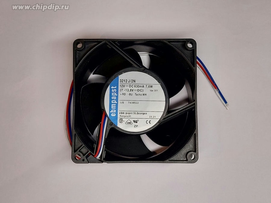 doc041075097 8035598658 Вентилятор Ebm-papst 3212J/2N 92x38мм 12V 7.6W 0.63A OEM () Hirschmann — изображение 1
