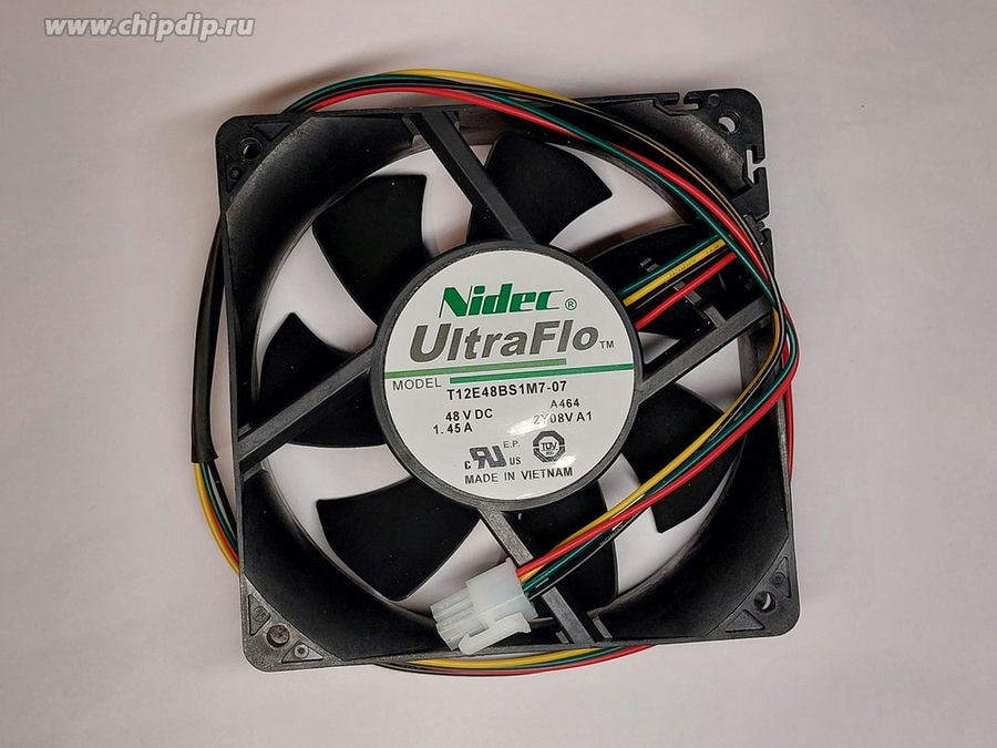 doc041077762 8028825521 Вентилятор Nidec UltraFlo T12E48BS1M7-07 48V DC 1.45A 120X38 4pin Hirschmann — изображение 1