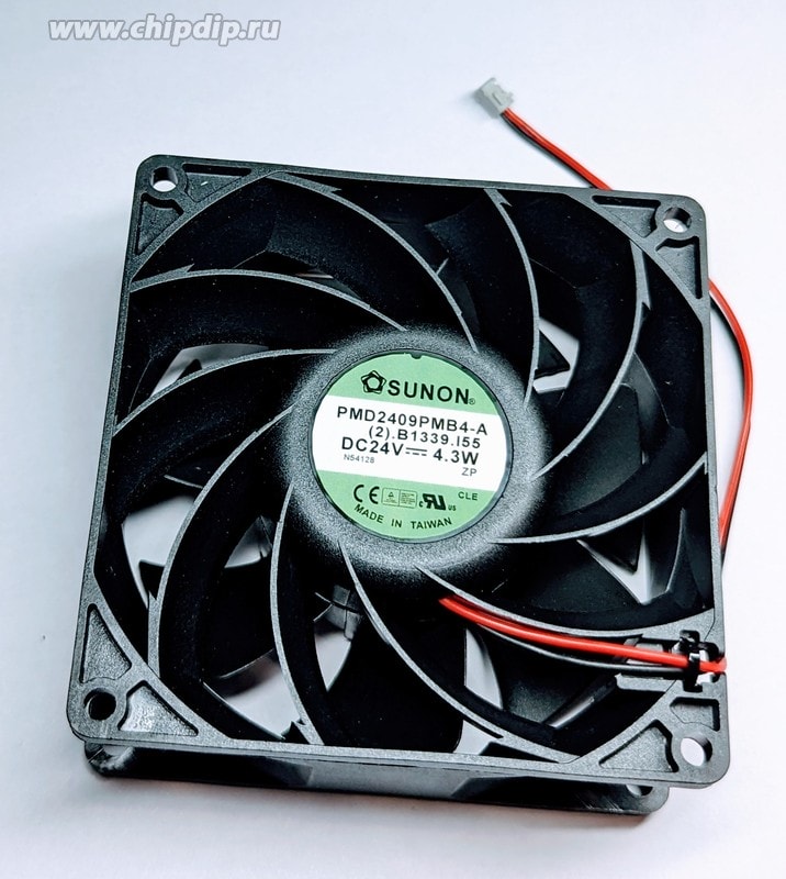 doc041098657 8007079314 Вентилятор SUNON PMD2409PMB4-A DC 24V 4.3W 92x38 2pin Hirschmann — изображение 1
