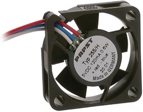 8034142340 255/2H, Axial Fan, 5 V dc, dc Operation, 4.6m³/h, 0.5 → 0.7W, IP20, 25 x 25 x 8mm Hirschmann
