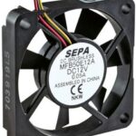 8480128523 MFB50E12,DC Axial Fan, Brushless Motor, Miniature, 12 V, Square, 50 mm, 10 mm, Ball Bearing, 8.42 CFM Hirschmann
