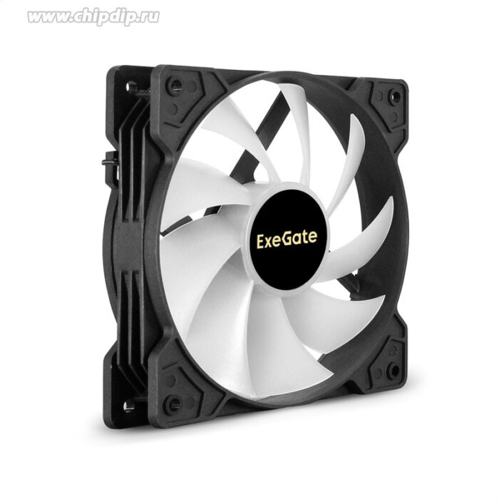8028910597 EX295967RUS, Вентилятор с подсветкой ExeGate EX12025H3P4PMY-PWM.ARGB (120x120x25, ARGB, Hydraulic bearing (гидродинамический), 4pin + 3pin, Hirschmann — изображение 2