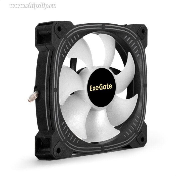 8028910600 EX295970RUS, Вентилятор с подсветкой ExeGate EX12025H3P4PSU-PWM.ARGB (120x120x25, ARGB, Hydraulic bearing (гидродинамический), 4pin + 3pin, Hirschmann — изображение 2