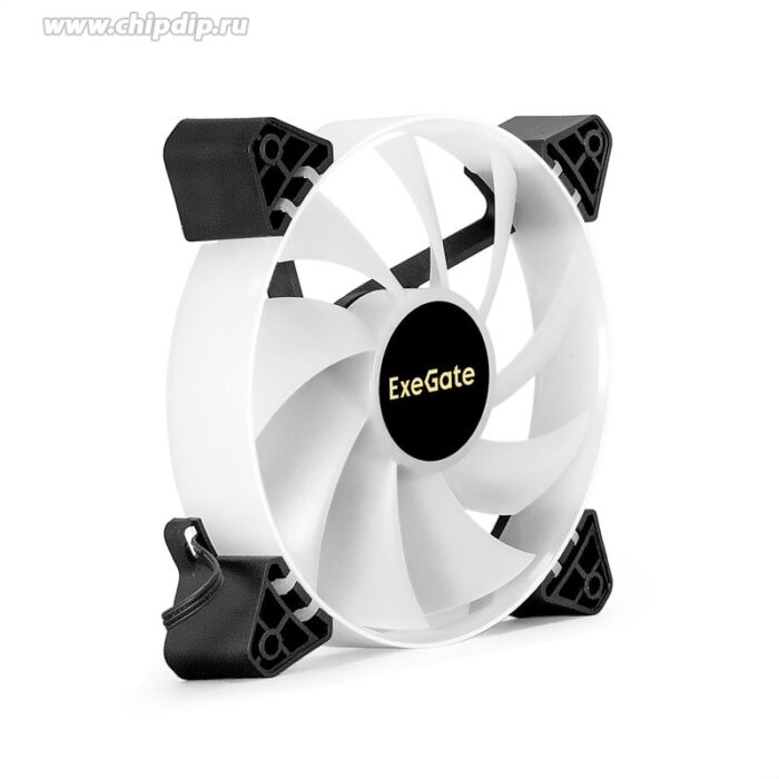 8028910598 EX295968RUS, Вентилятор с подсветкой ExeGate EX12025H3P4PYH-PWM.ARGB (120x120x25, ARGB, Hydraulic bearing (гидродинамический), 4pin + 3pin, Hirschmann — изображение 2