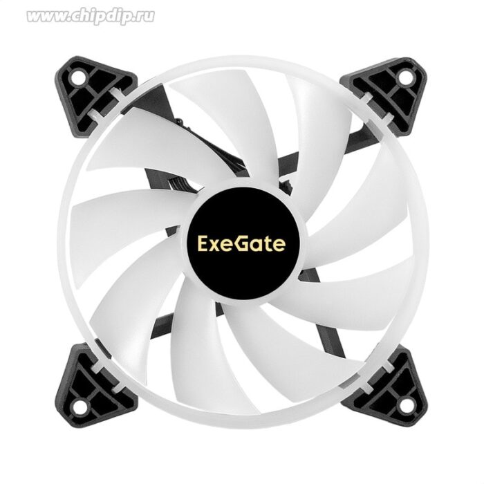 8028910598 EX295968RUS, Вентилятор с подсветкой ExeGate EX12025H3P4PYH-PWM.ARGB (120x120x25, ARGB, Hydraulic bearing (гидродинамический), 4pin + 3pin, Hirschmann — изображение 3