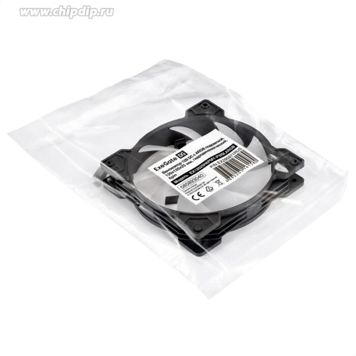 8028910601 EX295971RUS, Вентилятор с подсветкой ExeGate EX12025H6PMY-PWM.ARGB (120x120x25 мм, ARGB, Hydraulic bearing (гидродинамический), 6pin, 1200RP Hirschmann — изображение 7