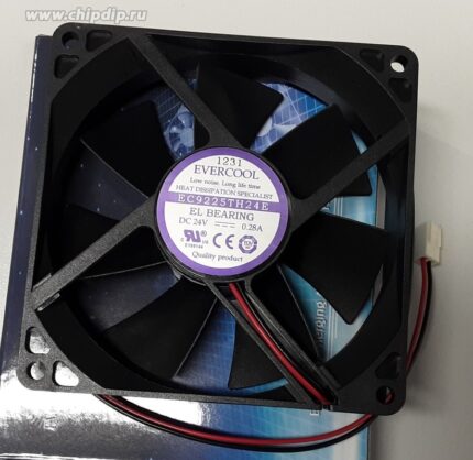 8004139641 EC9225TH24EL, (92*92*25 24V), Вентилятор 24В, 92х92х25мм , подшипник самосмазывающийся, 3400 об/мин Hirschmann