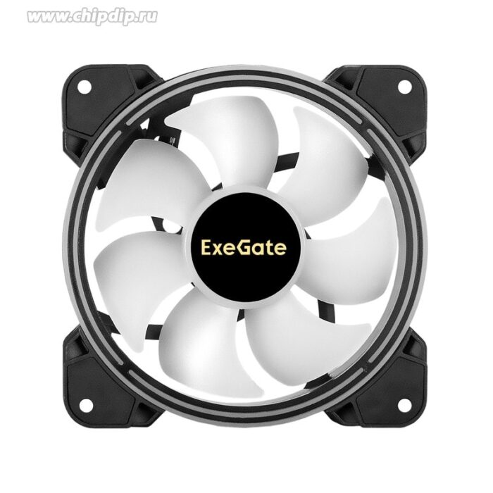 8028910593 EX295963RUS, Вентилятор с подсветкой ExeGate EX12025HM3PM.FRGB.7O5CSU (120x120x25 мм, FRGB, Hydraulic bearing (гидродинамический), 3pin+Mole Hirschmann — изображение 3