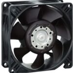 8026741158 3252J/2H3PU, DC Fans Tubeaxial Fan, 92x92x38mm, 12VDC, 158CFM, Speed Signal/Open Collector Out, IP68 Hirschmann