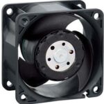 8006922321 614J/2HHPR-010, Fan Tubeaxial 24VDC Square - 60mm L x 60mm H Ball 48.9 CFM (1.37m³/min) 4 Wire Leads Hirschmann