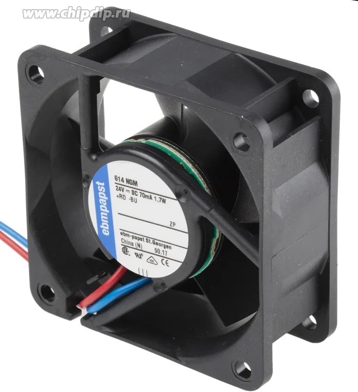 doc041653089 8026602825 Вентилятор Ebmpapst 614NGM 24V 1.7W 60x25 Hirschmann — изображение 1