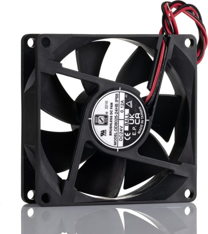 8028940007 Axial Fan, 24 V dc, DC Operation, 40cfm, 2.9W, 0.12A Max, IP68, 80 x 80 x 25mm Hirschmann — изображение 2