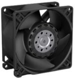 8008657372 8315100134, Fan Tubeaxial 24VDC Square - 80mm L x 80mm H Ball 126.5 CFM (3.54m³/min) 4 Wire Leads Hirschmann
