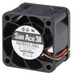 8006025796 9GV0412J301, Fan Tubeaxial 12VDC Square - 40mm L x 40mm H Ball 24.0 CFM (0.672m³/min) 3 Wire Leads Hirschmann — изображение 4
