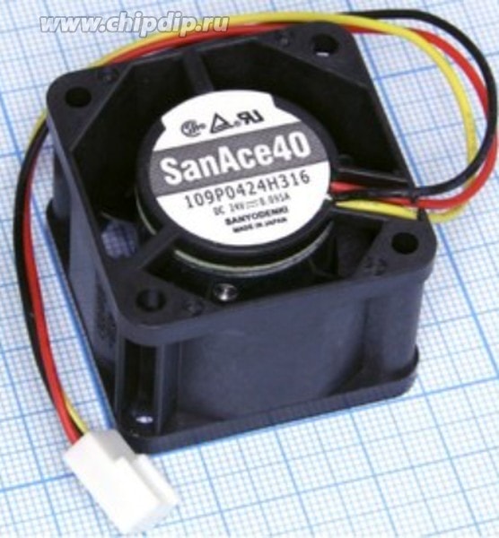 doc041984573 8017873437 Вентилятор Sanyo Denki SanAce 40 109P0424H316 40x28мм 24V 2.28W 0.095A () Hirschmann — изображение 1
