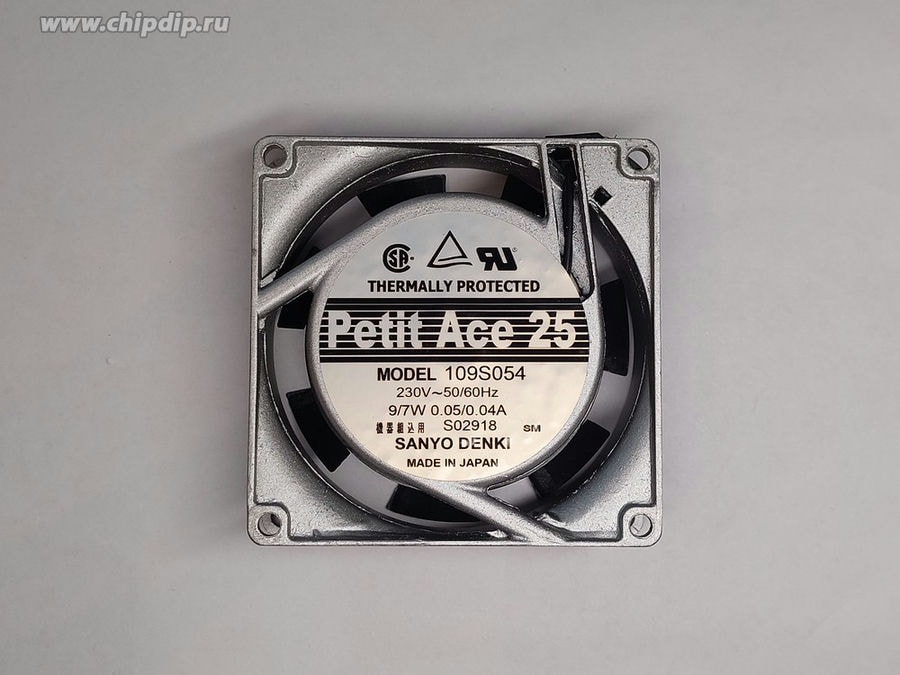 doc042002022 8017873455 Вентилятор Sanyo Denki Petit Ace 25 109S054 230V 50/60Hz 9/7W 0.05/0.04A 80X25 Клемма () Hirschmann — изображение 1