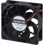 8022353775 9RA1212P1K001, DC Fans Axial Fan, 120x120x38mm, 12VDC, 158CFM, Low Noise, Ribbed, Ball, Wire, Tach/PWM Hirschmann — изображение 2
