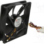 8025811464 AK-174BK-S, Fan: DC; axial; 12VDC; 120x120x25mm; 17.5dBA; slide bearing; black Hirschmann