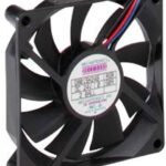 8005807031 G8015X12B-RGR, Fan Tubeaxial 12VDC Square - 80mm L x 80mm H Ball 43.0 CFM (1.20m³/min) 2 Wire Leads Hirschmann
