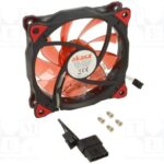 8025814049 AK-FN091-RD, Fan: DC; axial; 12VDC; 120x120x25mm; 23.2dBA; slide bearing; red Hirschmann