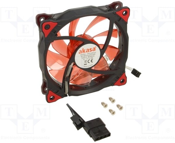 doc042475754 8025814049 AK-FN091-RD, Fan: DC; axial; 12VDC; 120x120x25mm; 23.2dBA; slide bearing; red Hirschmann — изображение 1