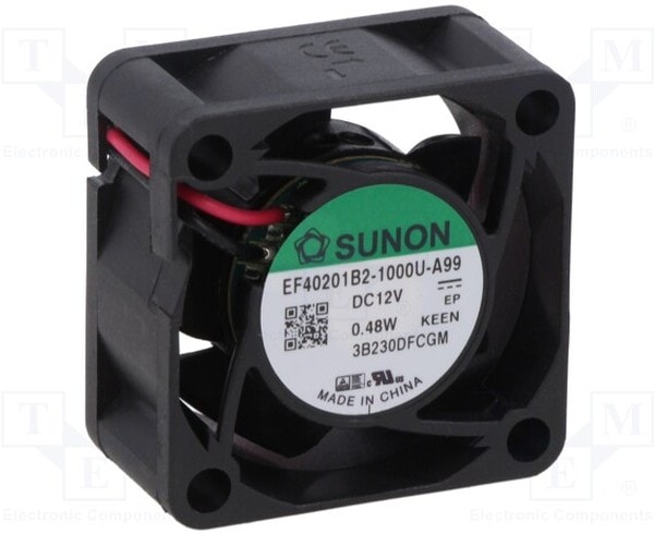 doc042477198 8025814082 EF40201B2-1000U-A99, Вентилятор осевой; 12В DC; 40x40x20мм; 13.08куб.м/ч; 27.5дБА; подшипник качения Hirschmann — изображение 1